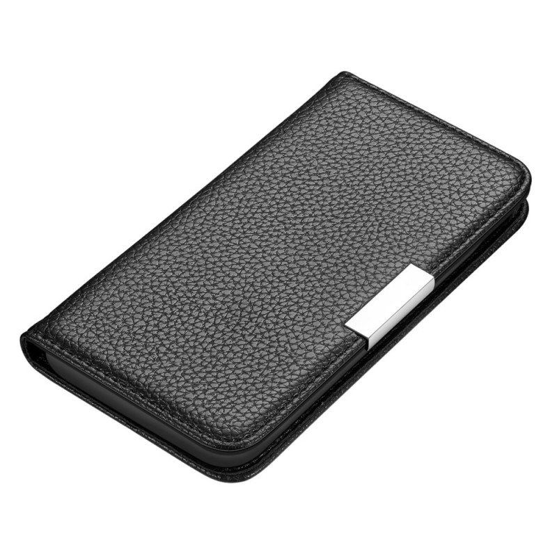 Beskyttelse Deksel Til Samsung Galaxy A13 5G / A04s Folio Deksel Litchi Ultra Chic I Kunstskinn