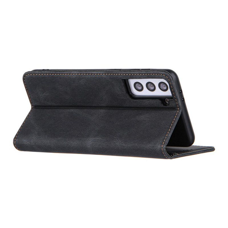 Beskyttelse Deksel Til Samsung Galaxy S22 5G Folio Deksel Style Leather Line