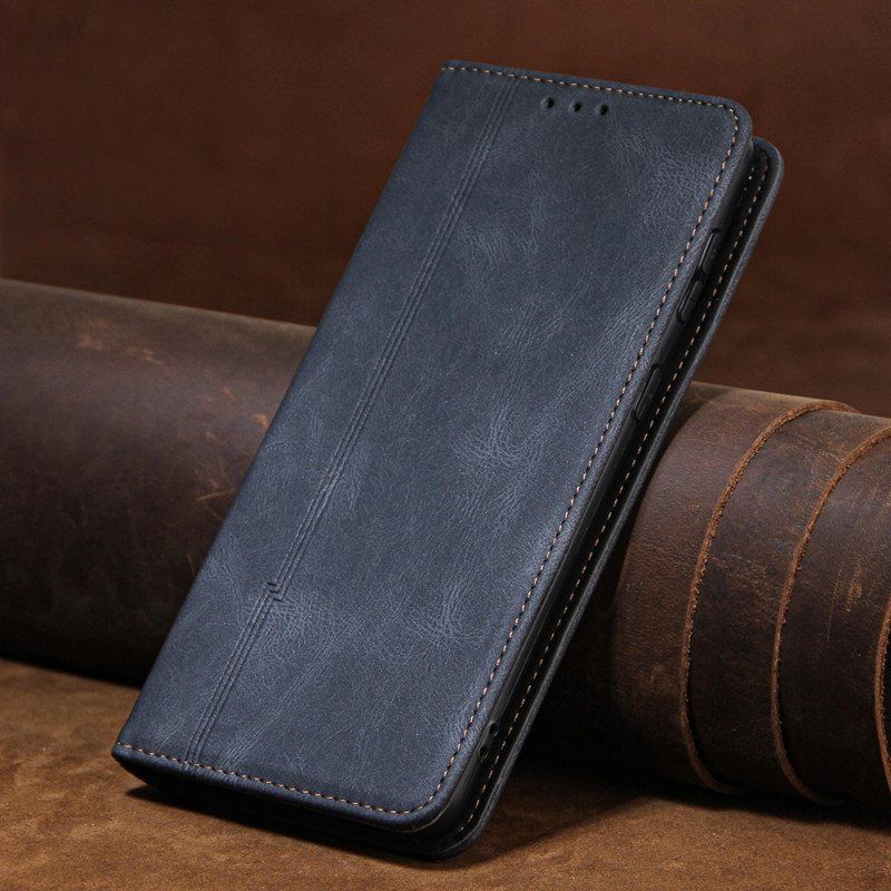 Beskyttelse Deksel Til Samsung Galaxy S22 5G Folio Deksel Style Leather Line