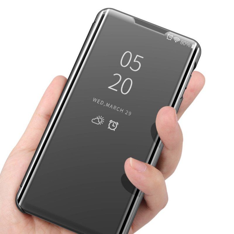 Beskyttelse Deksel Til Samsung Galaxy S22 Ultra 5G Speil Og Kunstskinn