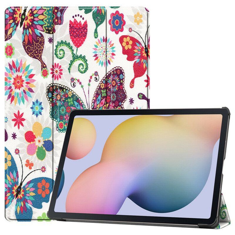 Beskyttelse Deksel Til Samsung Galaxy Tab S8 Plus / Tab S7 Plus Forbedrede Sommerfugler Og Blomster