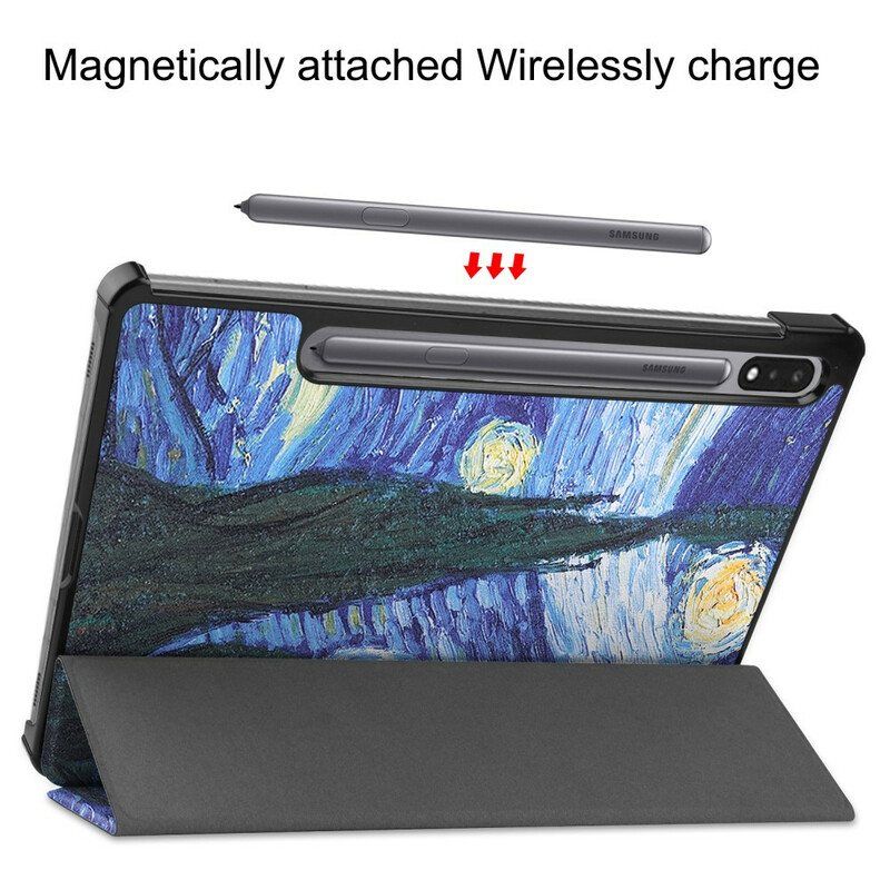 Beskyttelse Deksel Til Samsung Galaxy Tab S8 / Tab S7 Starry Night Penneholder