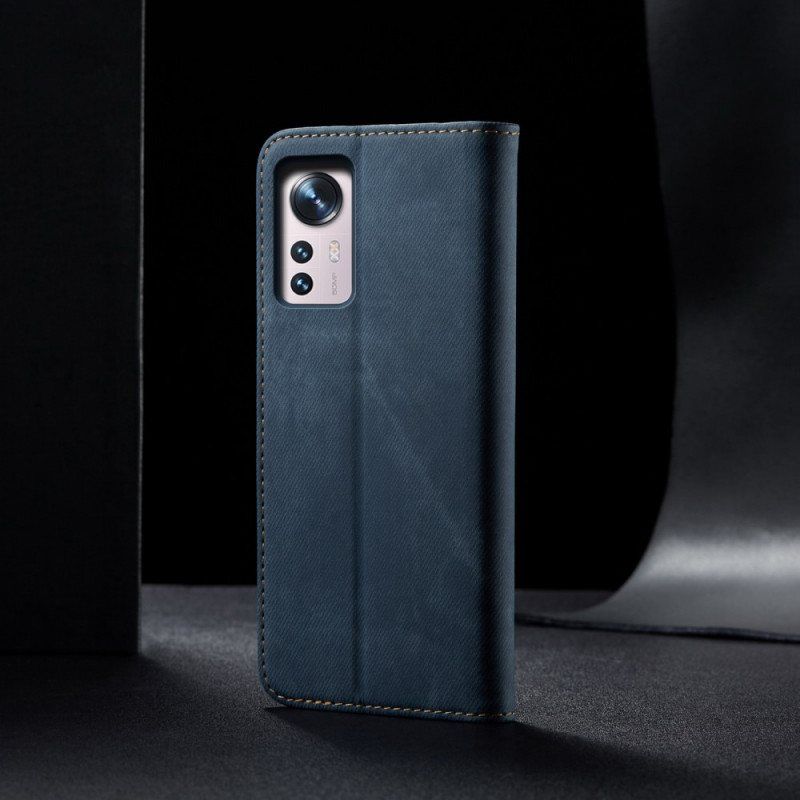 Beskyttelse Deksel Til Xiaomi 12 Pro Folio Deksel Denim Stoff