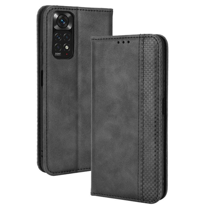 Beskyttelse Deksel Til Xiaomi Redmi Note 11 / 11S Folio Deksel Stilisert Vintage Skinneffekt