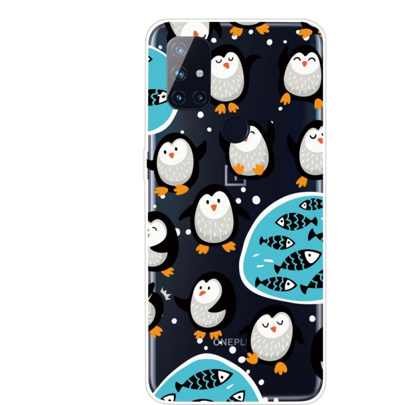 Deksel for OnePlus Nord N10 Pingviner Og Fisk