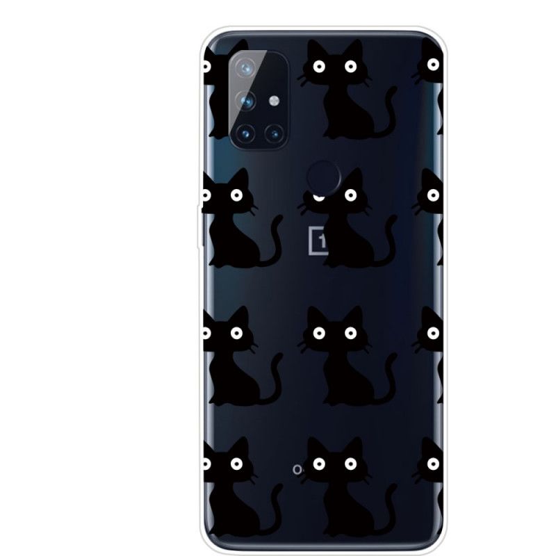 Deksel OnePlus Nord N10 Flere Svarte Katter Beskyttelse