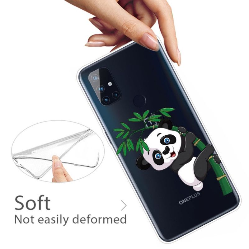 Deksel OnePlus Nord N10 Gjennomsiktig Panda På Bambus