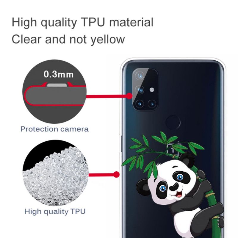 Deksel OnePlus Nord N10 Gjennomsiktig Panda På Bambus