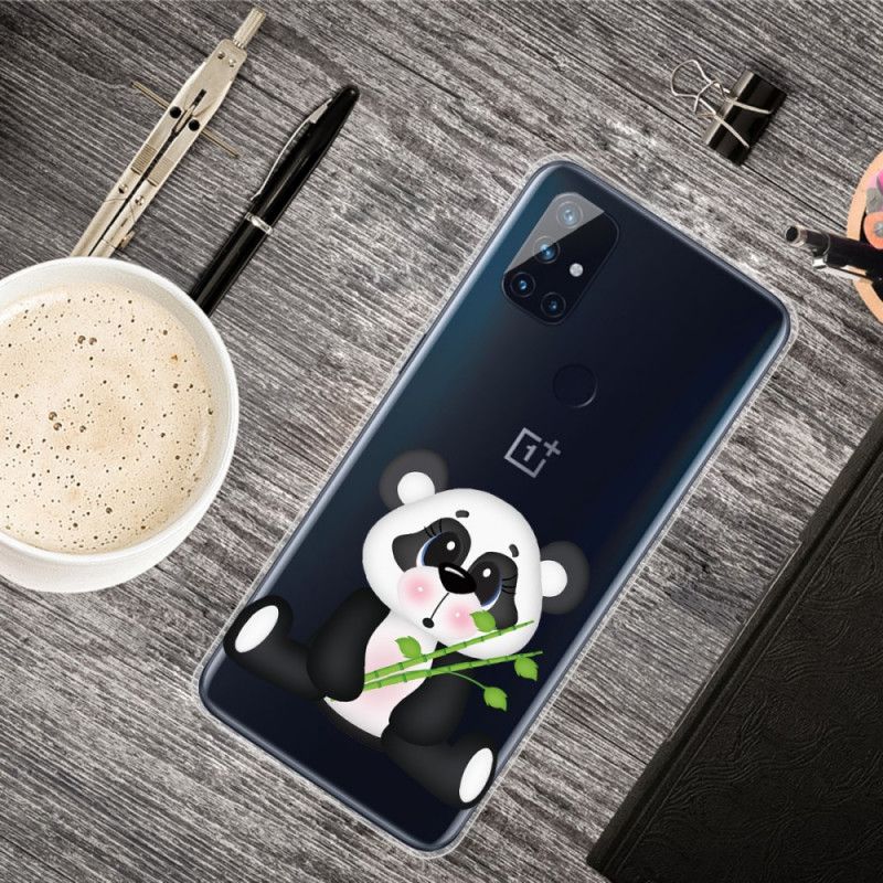 Deksel OnePlus Nord N10 Gjennomsiktig Trist Panda Anti-fall