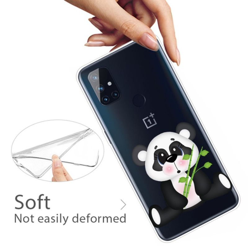 Deksel OnePlus Nord N10 Gjennomsiktig Trist Panda Anti-fall