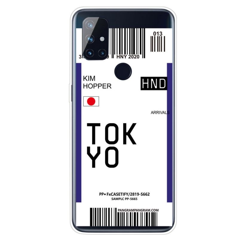 Deksel OnePlus Nord N10 Svart Boarding Pass Tokyo
