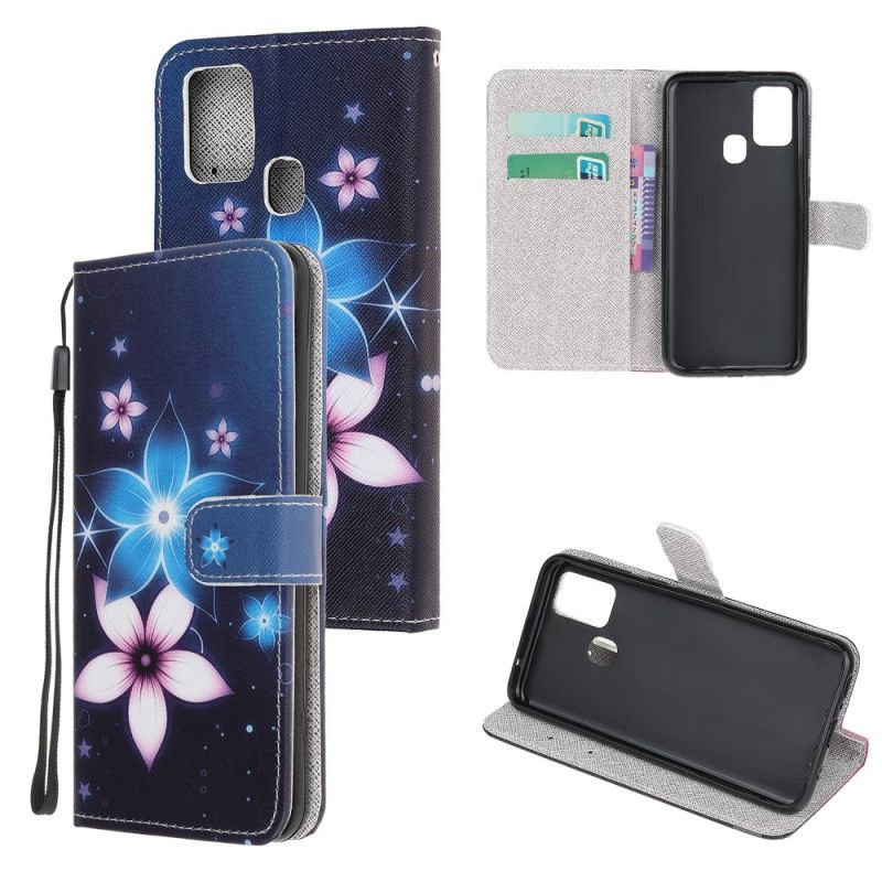 Folio Deksel for OnePlus Nord N10 Måneblomster Med Tanga