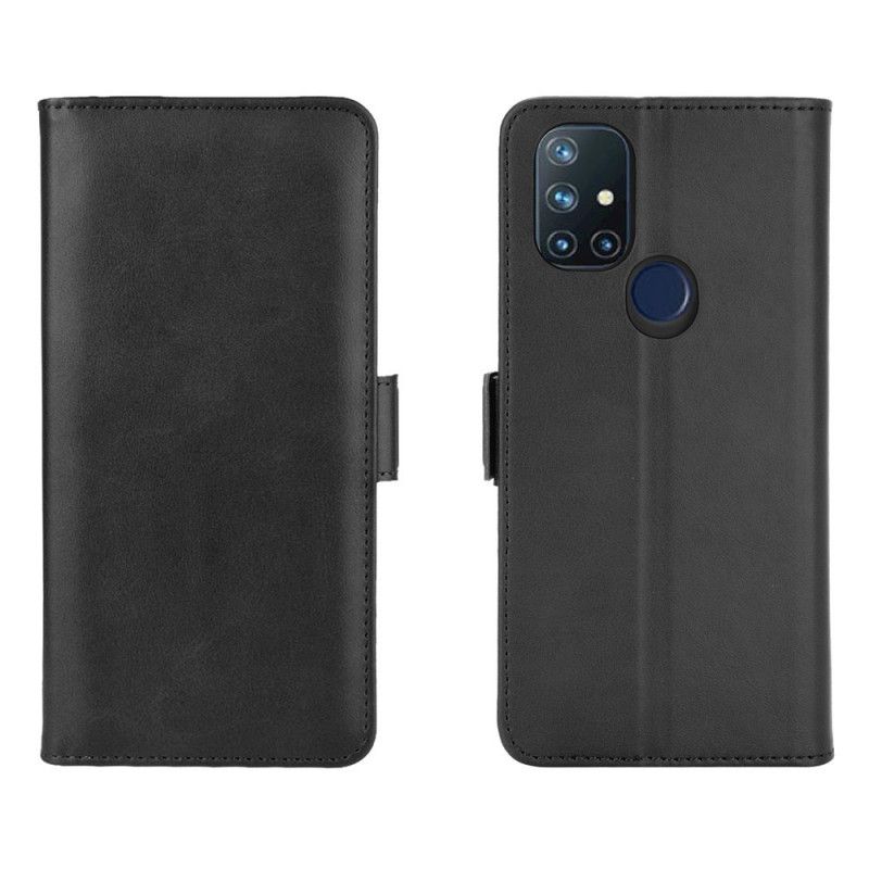 Folio Deksel for OnePlus Nord N10 Svart Dobbel Klaff