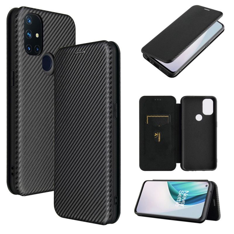 Folio Deksel for OnePlus Nord N10 Svart Karbonfiber