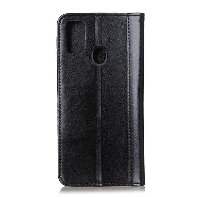 Folio Deksel OnePlus Nord N10 Svart Premium Delt Skinn