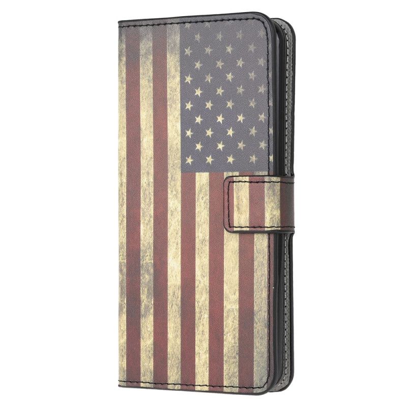 Lærdeksel Folio Deksel OnePlus Nord N10 Mobildeksel Amerikansk Flagg