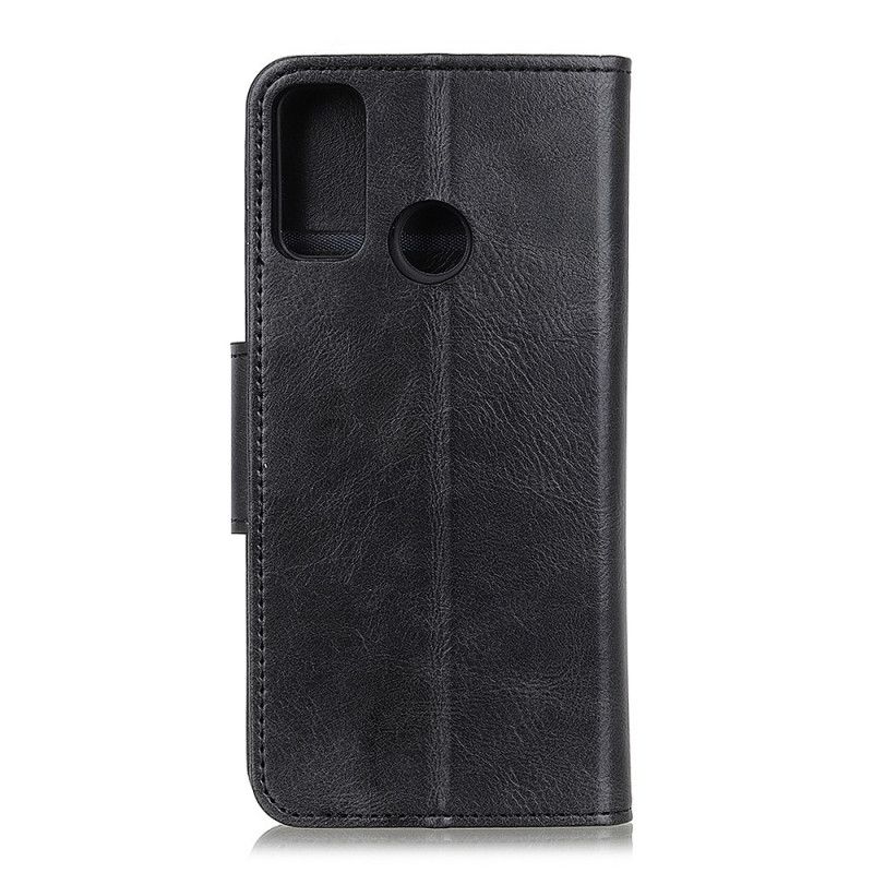 Lærdeksel Folio Deksel OnePlus Nord N10 Svart Mobildeksel Reversibel Lås I Skinneffekt