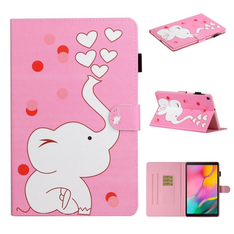 Folio Deksel for Samsung Galaxy Tab A 8" (2019) Forelsket Elefant