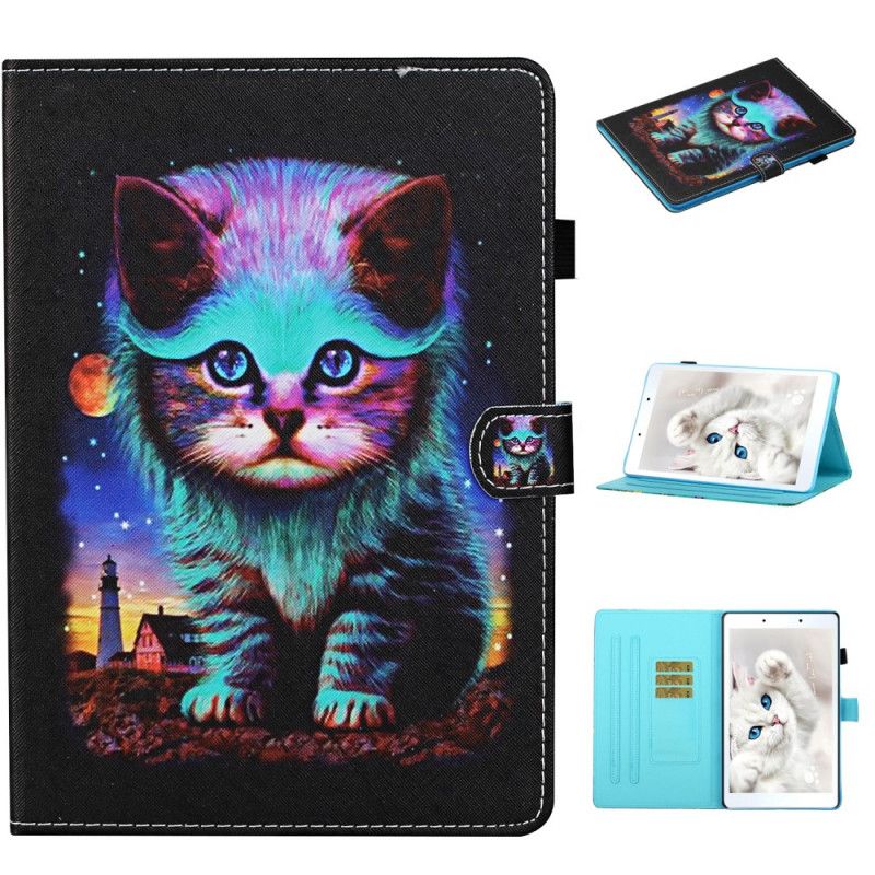 Folio Deksel for Samsung Galaxy Tab A 8" (2019) Nattlig Katt