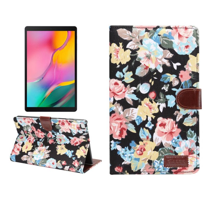 Folio Deksel Samsung Galaxy Tab A 8" (2019) Svart Stoffteksturroser