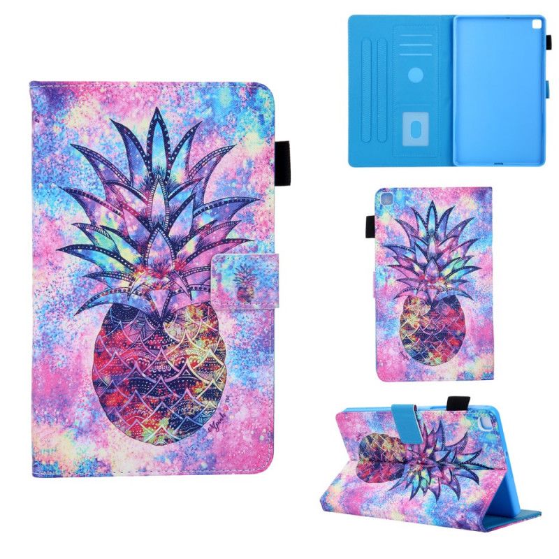 Lærdeksel Folio Deksel Samsung Galaxy Tab A 8" (2019) Mobildeksel Flerfarget Ananas