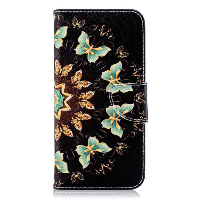 Folio Deksel LG G7 ThinQ Sommerfuglmandala Anti-fall