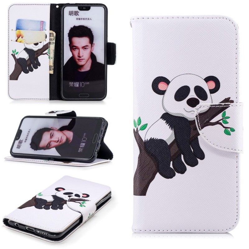 Folio Deksel Honor 10 Lat Panda