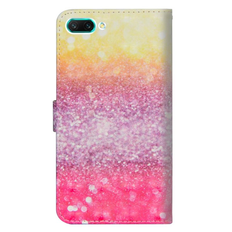 Folio Deksel Honor 10 Magenta Glittergradient Beskyttelse