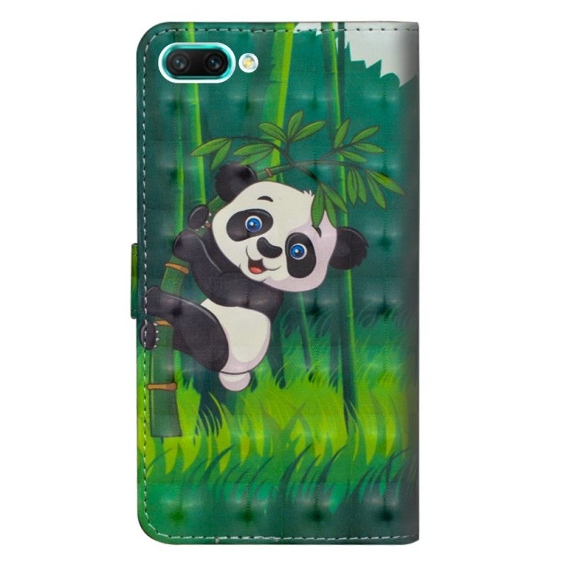 Lærdeksel Folio Deksel Honor 10 Mobildeksel Panda Og Bambus