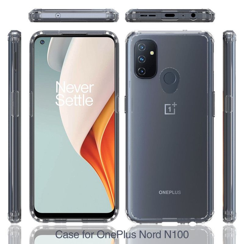 Deksel for OnePlus Nord N100 Gjennomsiktig Hybriddesign