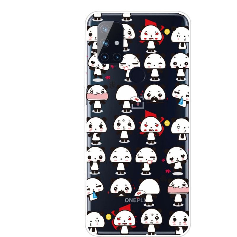 Deksel OnePlus Nord N100 Gjennomsiktige Morsomme Pandaer Beskyttelse