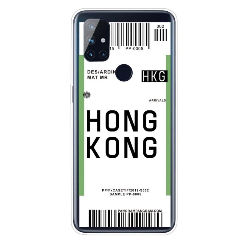 Deksel OnePlus Nord N100 Ombordstigningskort Til Hong Kong