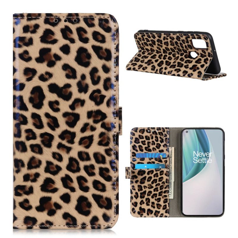 Folio Deksel for OnePlus Nord N100 Leopard