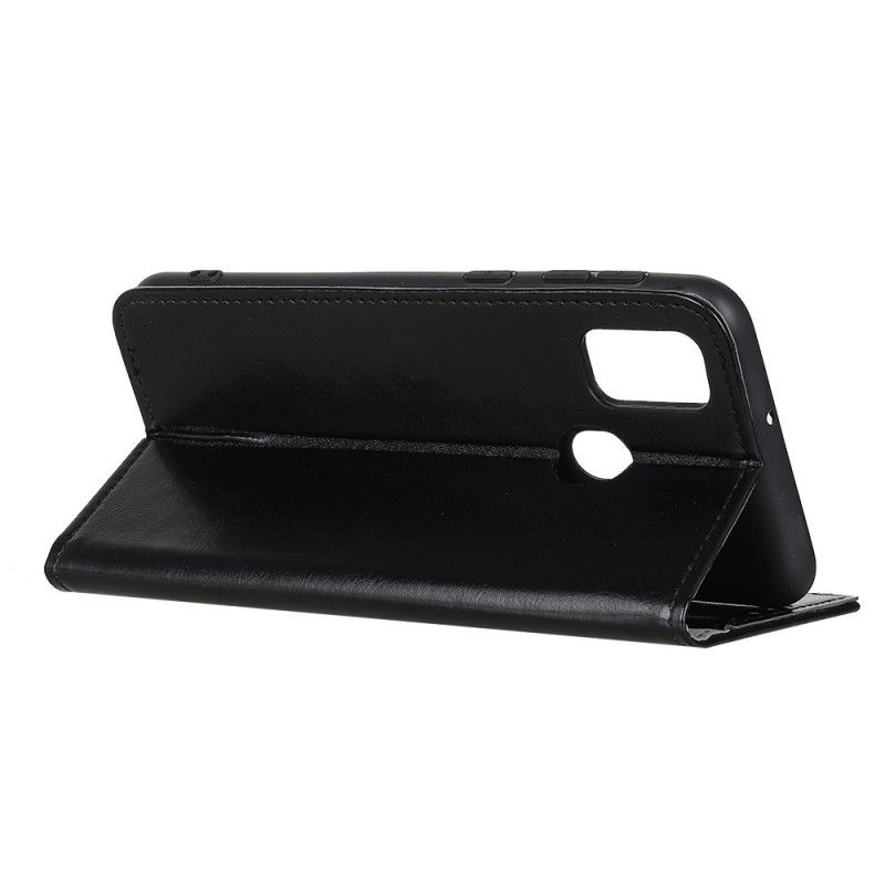 Folio Deksel for OnePlus Nord N100 Svart Enkel Skinnende Skinneffekt