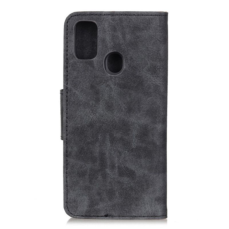 Folio Deksel for OnePlus Nord N100 Svart Vintage Delt Skinn