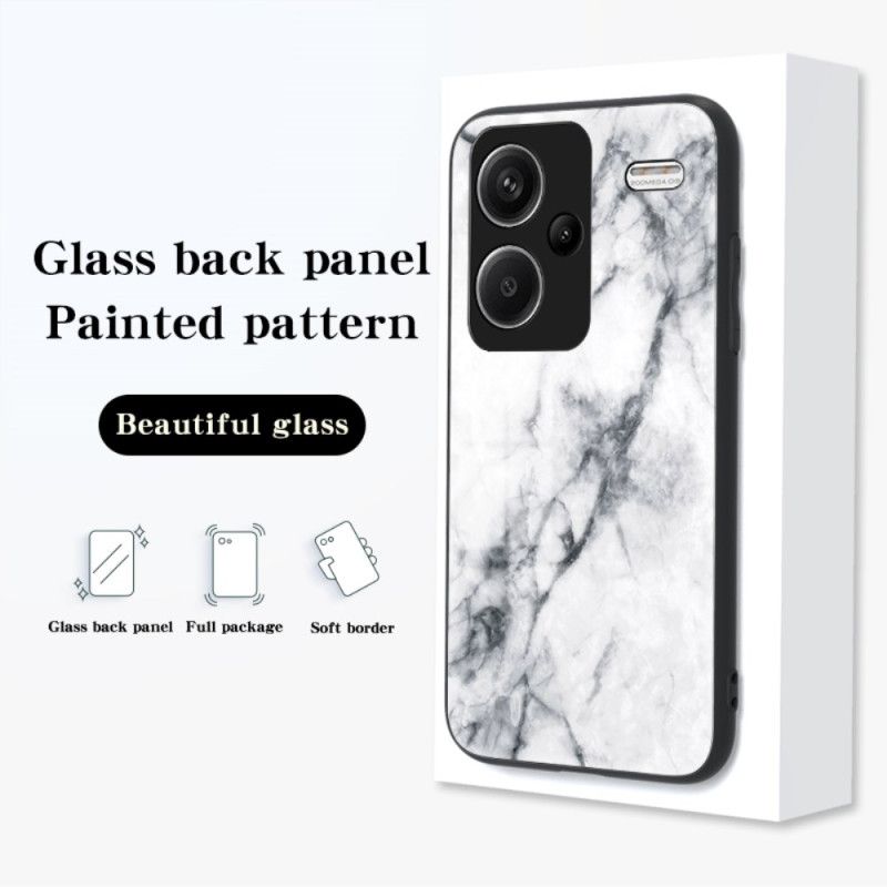 Deksel Xiaomi Redmi Note 13 Pro Plus 5g Emerald Marble Herdet Glass