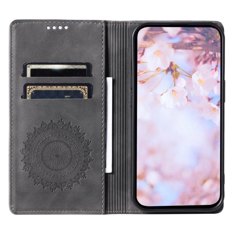 Folio Deksel Lær Xiaomi Redmi Note 13 Pro Plus 5g Mandala Semsket Skinneffekt