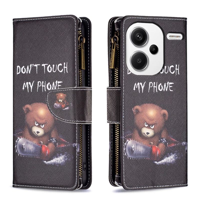 Folio Deksel Xiaomi Redmi Note 13 Pro Plus 5g Dangerous Bear Wallet Beskyttelse Deksel