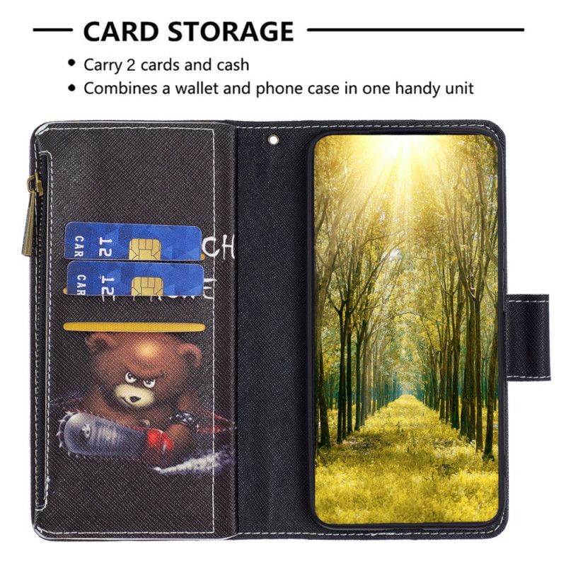 Folio Deksel Xiaomi Redmi Note 13 Pro Plus 5g Dangerous Bear Wallet Beskyttelse Deksel