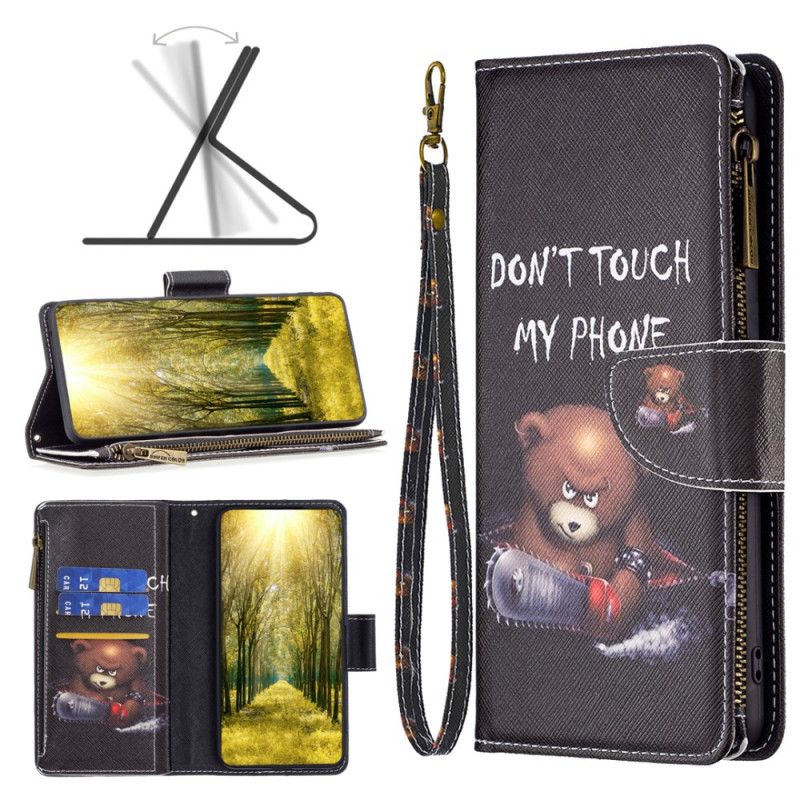 Folio Deksel Xiaomi Redmi Note 13 Pro Plus 5g Dangerous Bear Wallet Beskyttelse Deksel