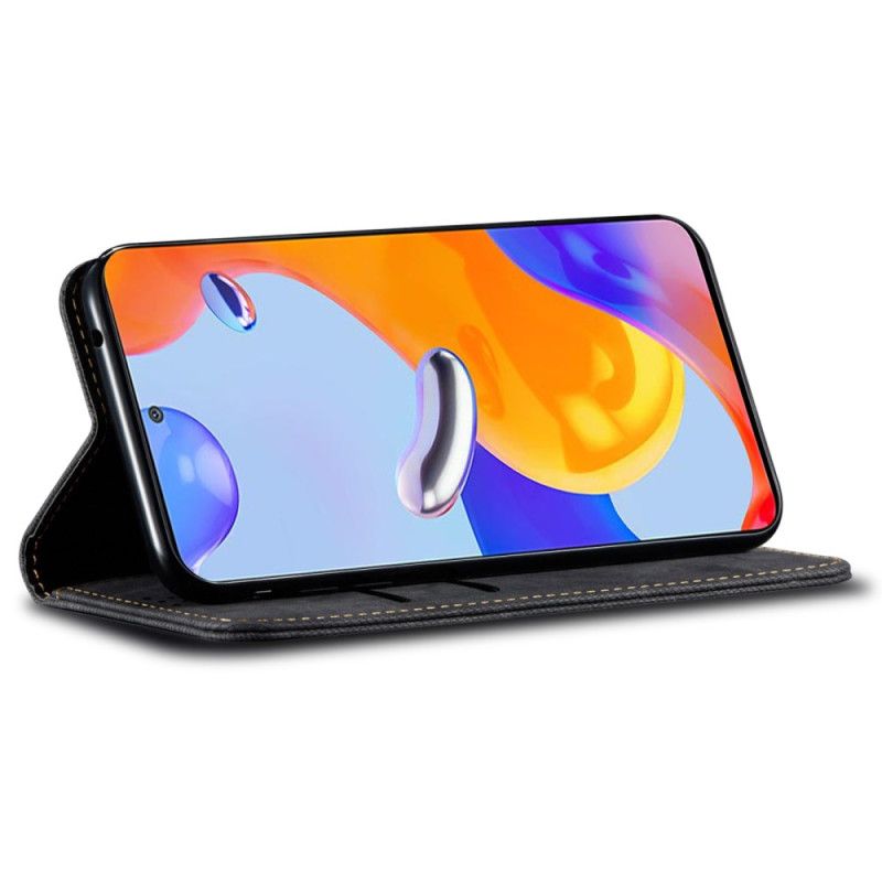 Folio Deksel Xiaomi Redmi Note 13 Pro Plus 5g Jeansstoff