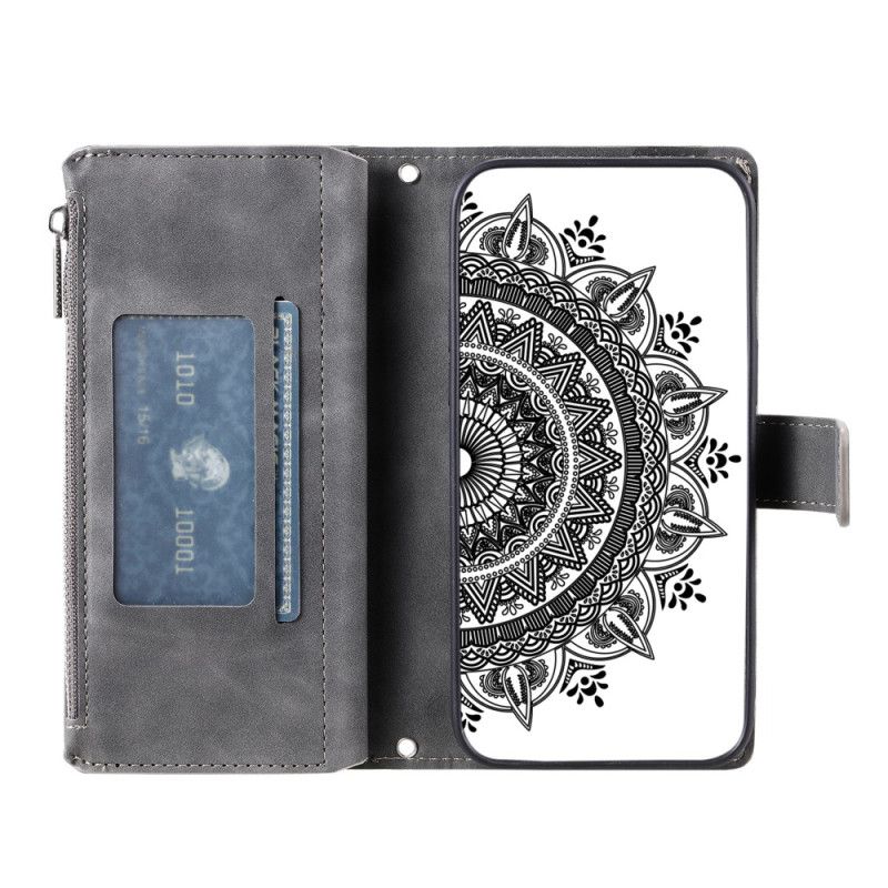 Lærdeksel Folio Deksel Xiaomi Redmi Note 13 Pro Plus 5g Mandala Strap Lommebok