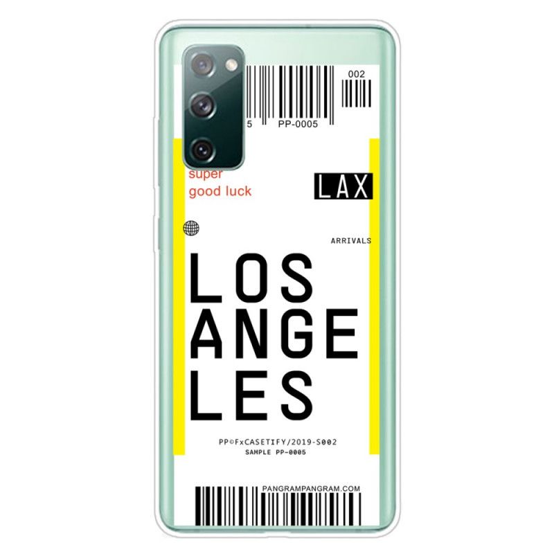 Deksel for Samsung Galaxy S20 FE Boardingkort Til Los Angeles