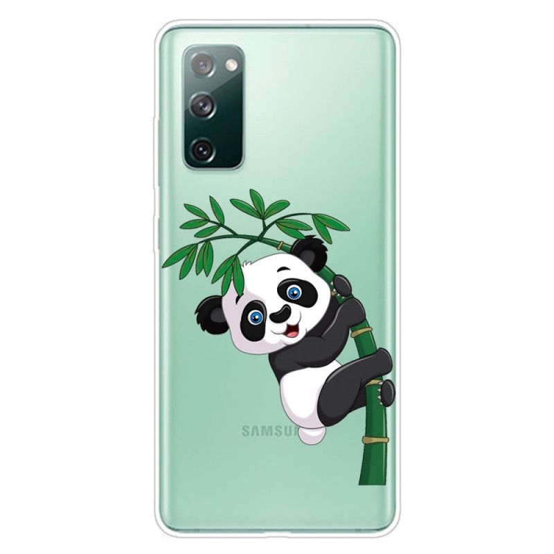 Deksel for Samsung Galaxy S20 FE Gjennomsiktig Panda På Bambus