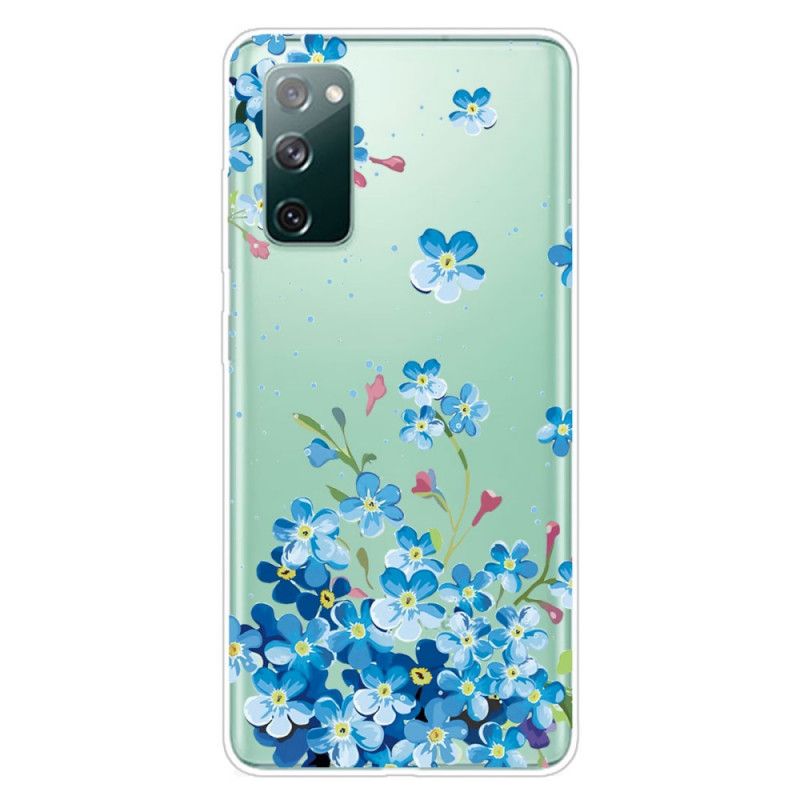 Deksel Samsung Galaxy S20 FE Blå Blomster