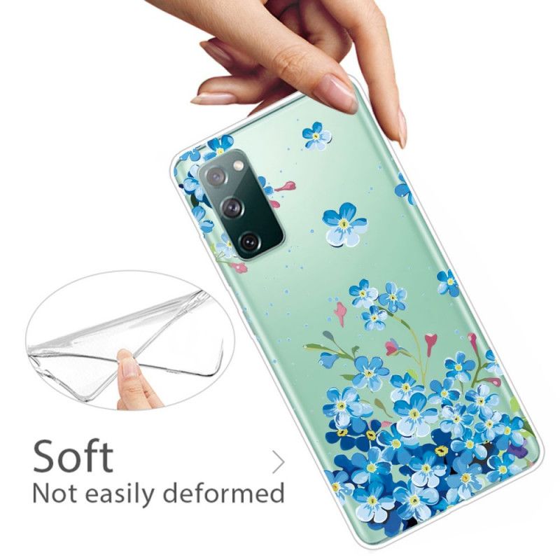 Deksel Samsung Galaxy S20 FE Blå Blomster