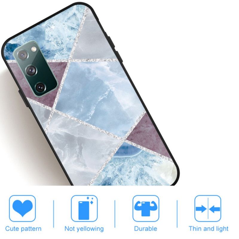 Deksel Samsung Galaxy S20 FE Hvit Marmorgeometri