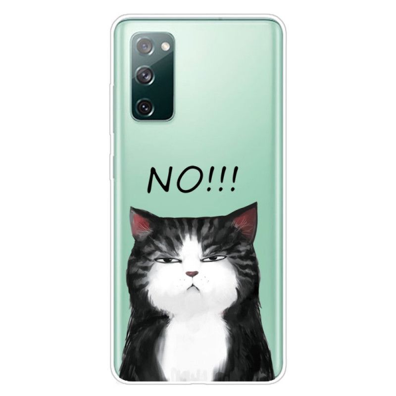 Deksel Samsung Galaxy S20 FE Katten Som Sier Nei Anti-fall