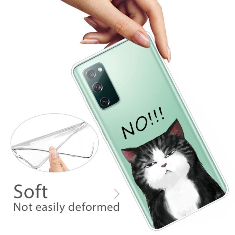 Deksel Samsung Galaxy S20 FE Katten Som Sier Nei Anti-fall