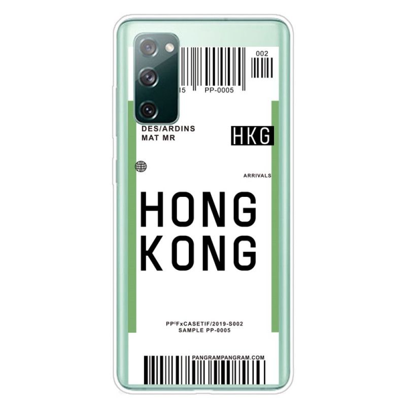 Deksel Samsung Galaxy S20 FE Mobildeksel Ombordstigningskort Til Hong Kong